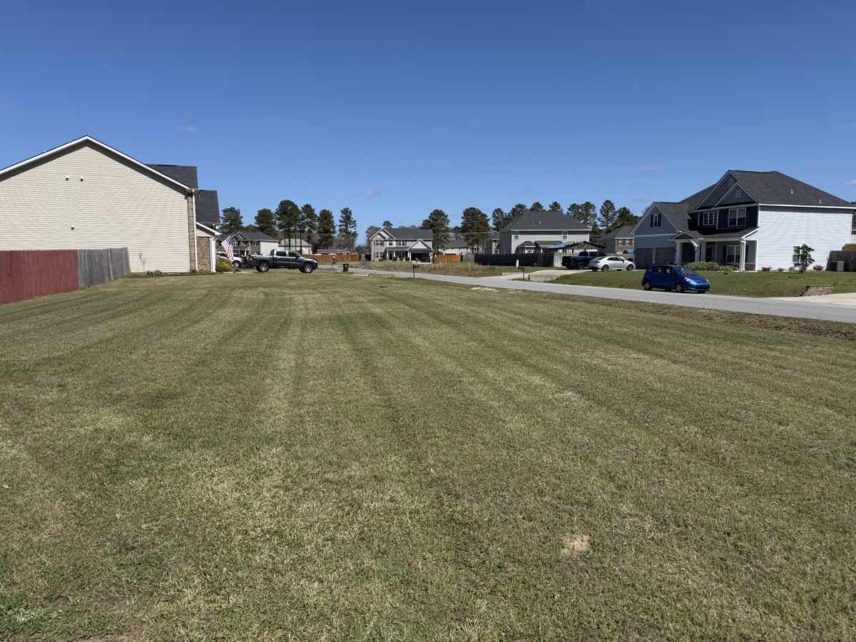 Treated lawn with even color and density in Coastal Georgia
